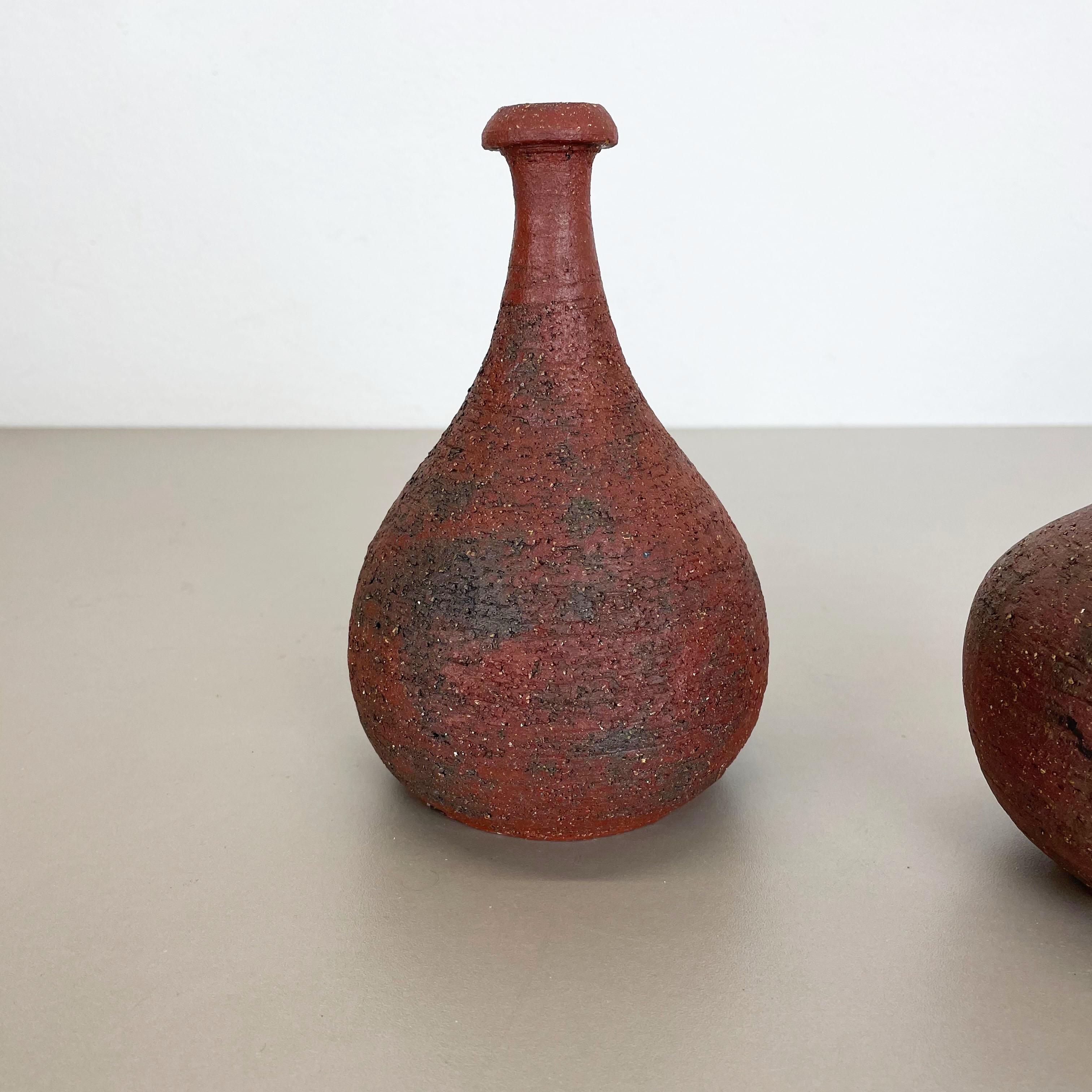 20th Century Set of 2 Studio Pottery Sculptural Objects Gerhard Liebenthron, Germany, 1970s For Sale