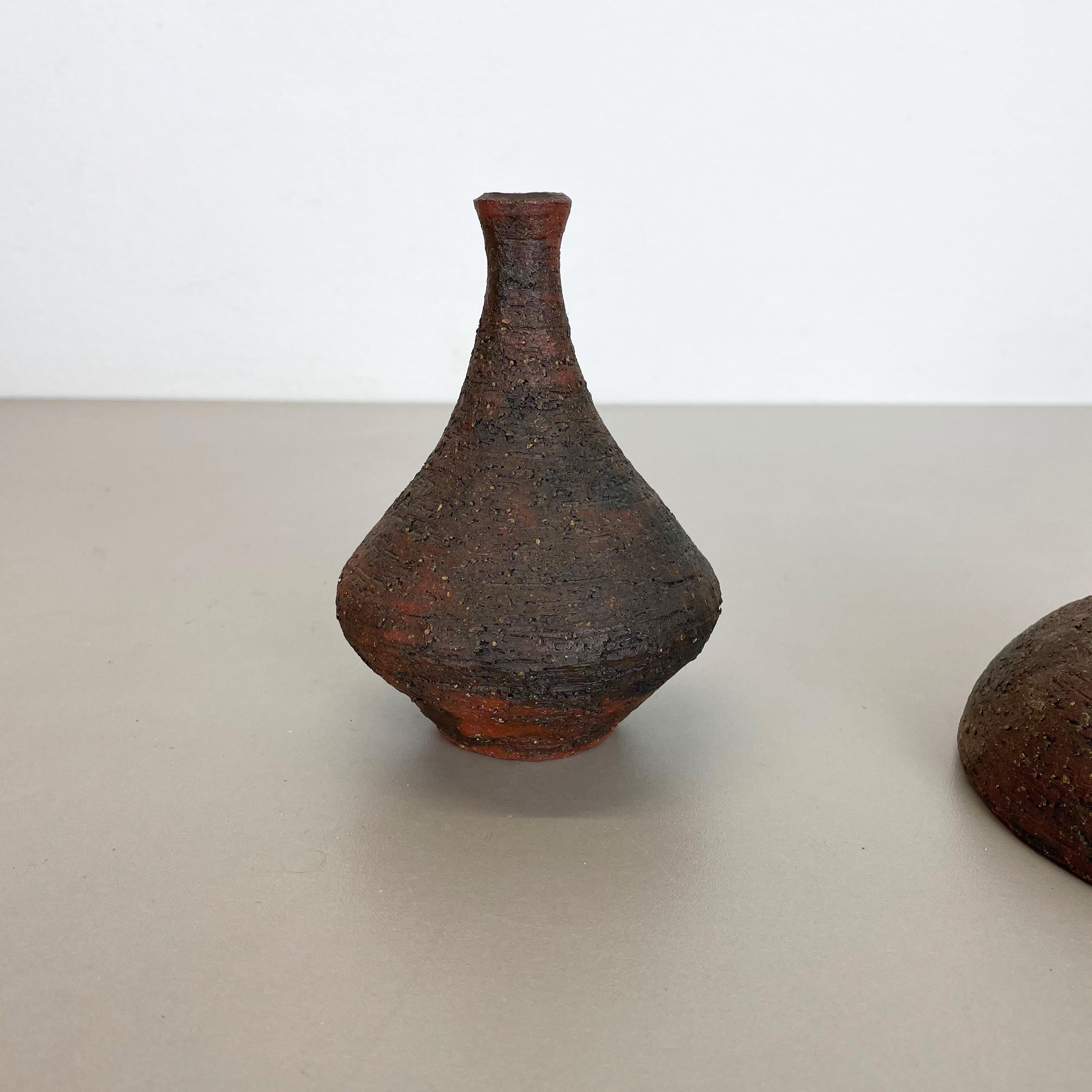 20ième siècle Ensemble de 2 objets sculpturaux en poterie de studio Gerhard Liebenthron, Allemagne, 1970 en vente