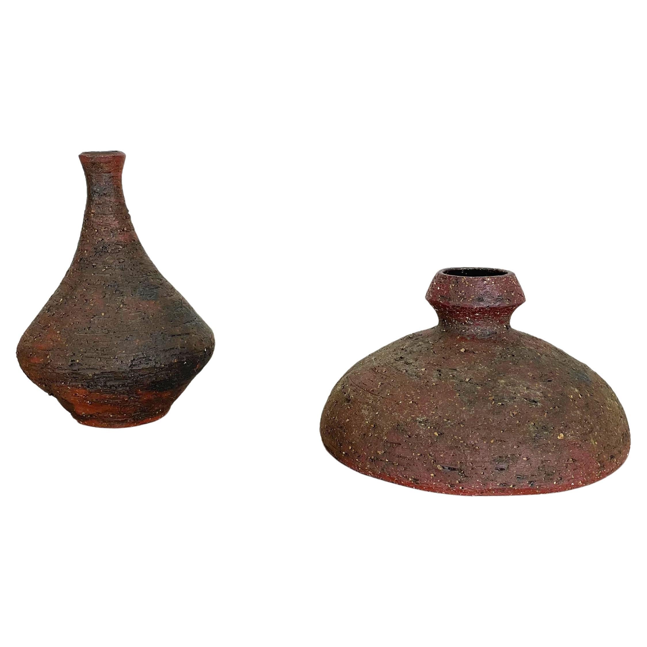 Set of 2 Studio Pottery Sculptural Objects Gerhard Liebenthron, Germany, 1970s For Sale