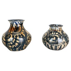 Satz von 2 Studio Pottery Skulpturale Objekte Gerhard Liebenthron, Deutschland, 1970er Jahre