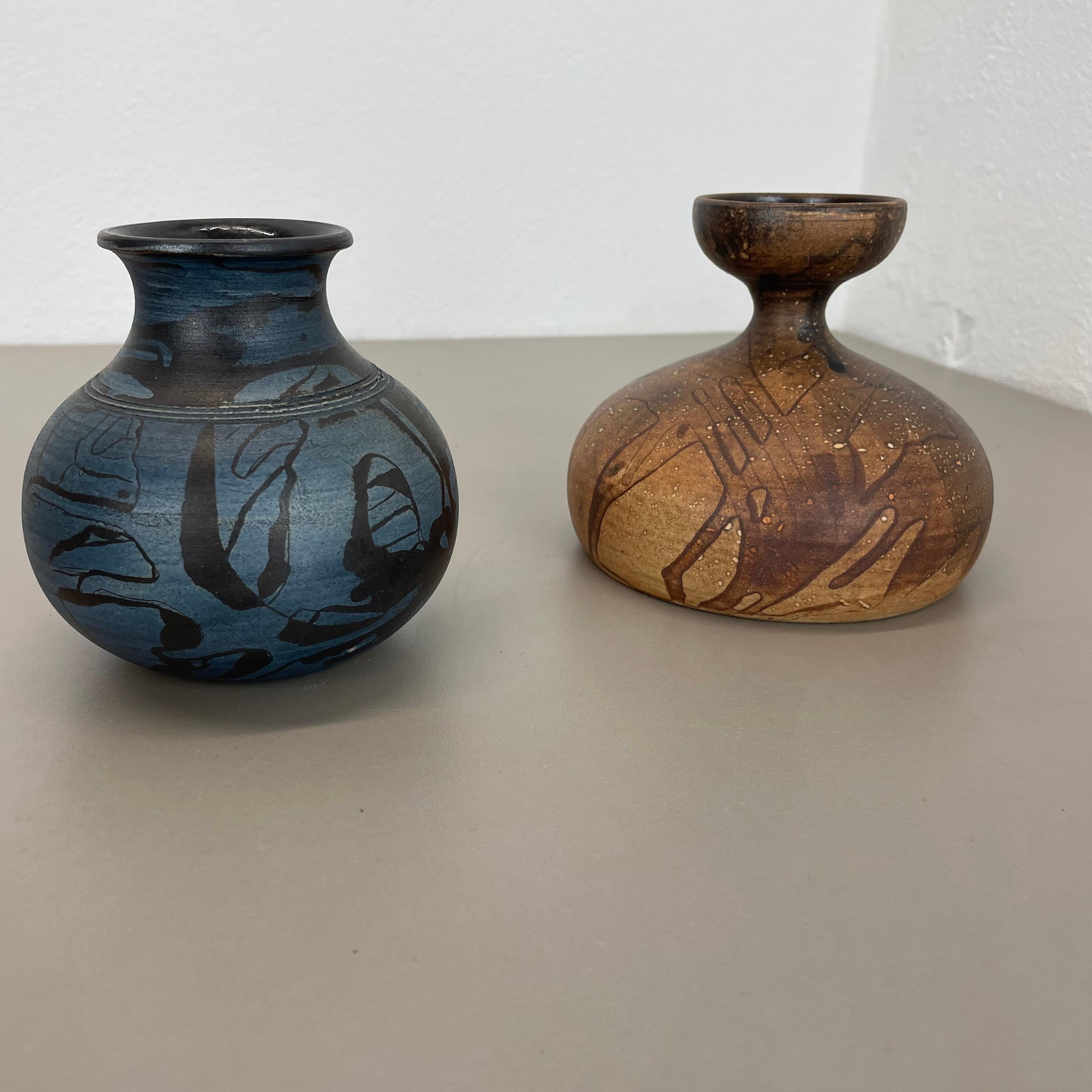Satz von 2 Studio Pottery Skulpturale Objekte Gerhard Liebenthron, Deutschland, 1980er Jahre im Zustand „Gut“ im Angebot in Kirchlengern, DE