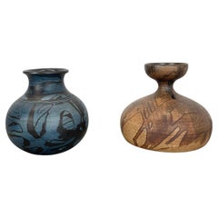 Set of 2 Studio Pottery Sculptural Objects Gerhard Liebenthron, Germany, 1980s