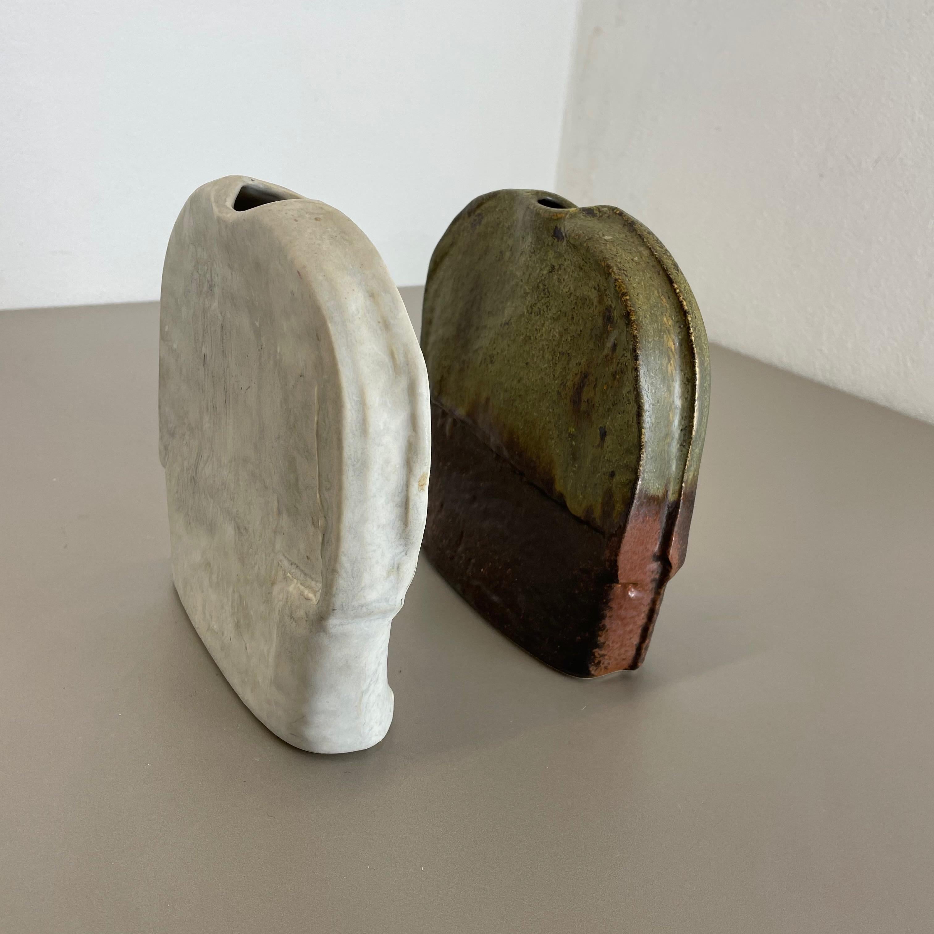 Juego de 2 Jarrón Studio Pottery Object de Heiner Balzar para Steuler, Alemania, años 70 en venta 6