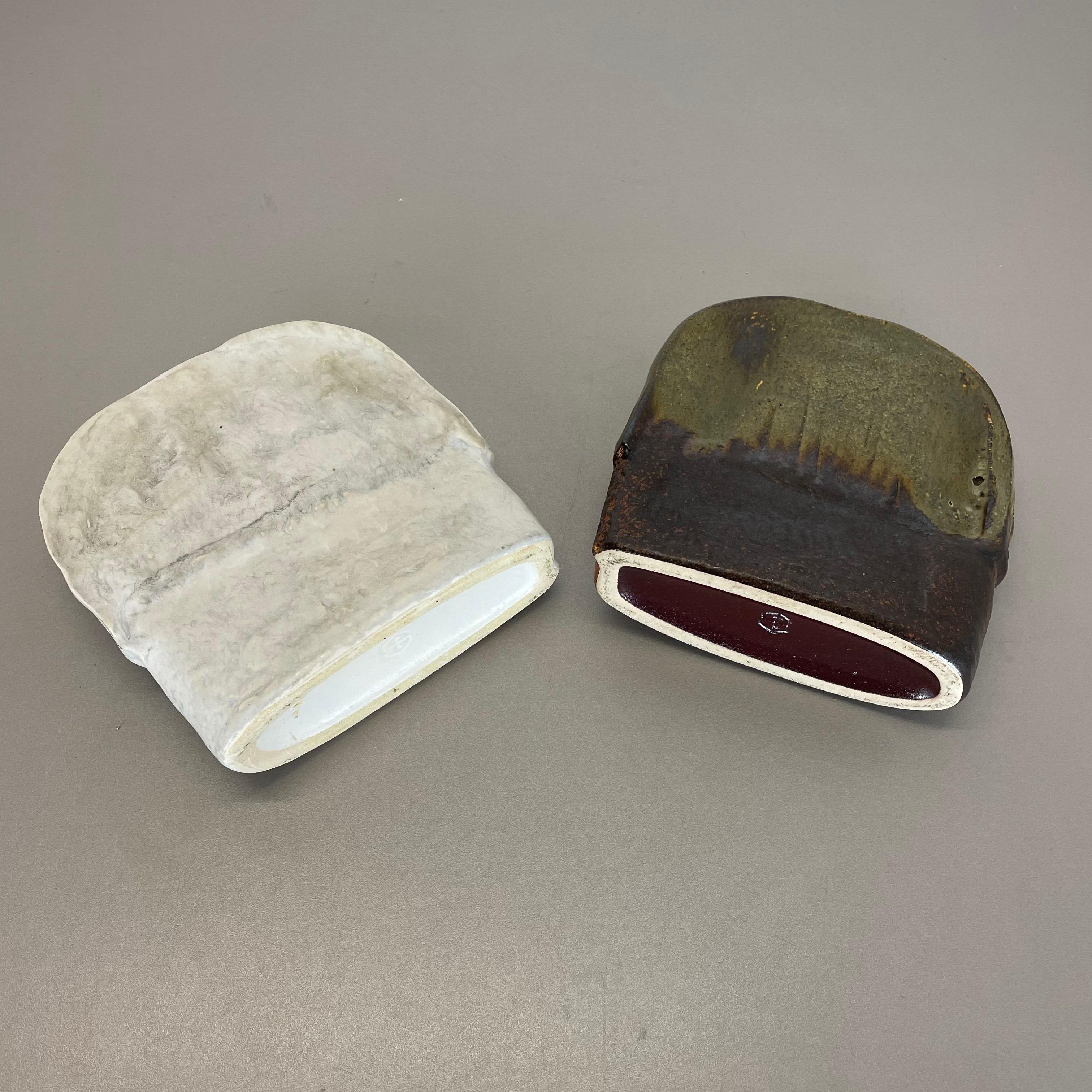 Juego de 2 Jarrón Studio Pottery Object de Heiner Balzar para Steuler, Alemania, años 70 en venta 7