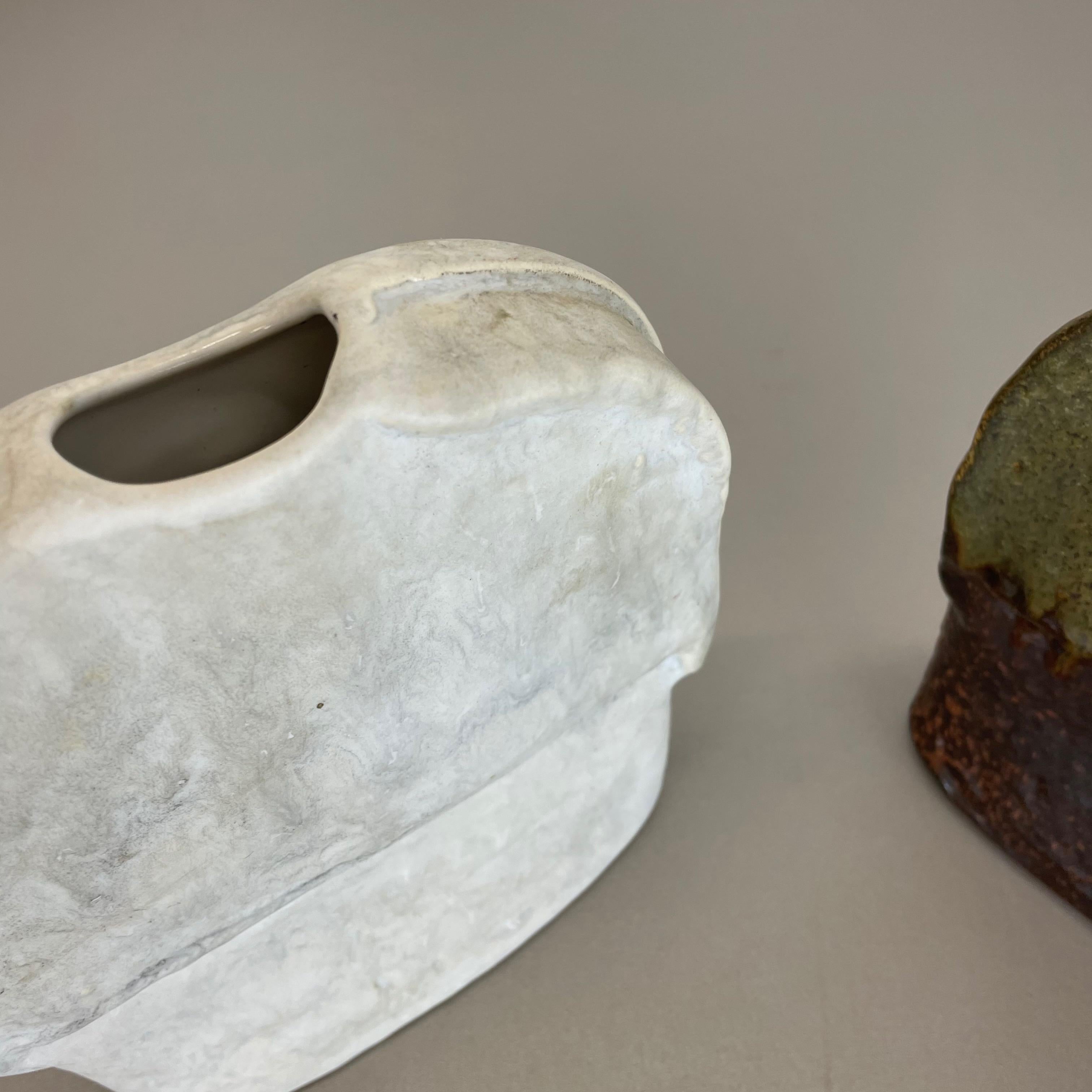 Juego de 2 Jarrón Studio Pottery Object de Heiner Balzar para Steuler, Alemania, años 70 siglo XX en venta