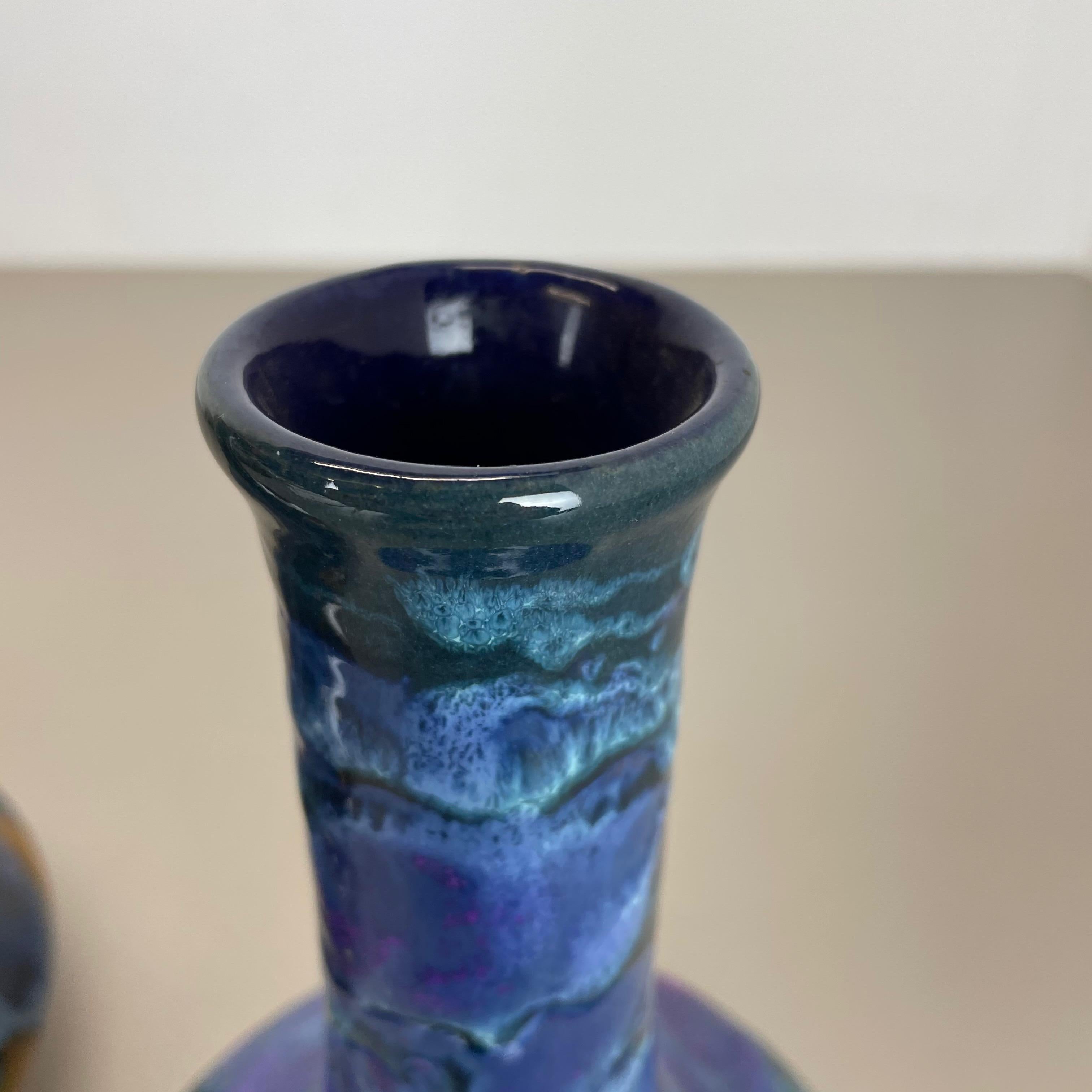 Ensemble de 2 vases « Super Glaze » en céramique Studio Pottery de Marei Ceramics, Allemagne, années 1970 en vente 10