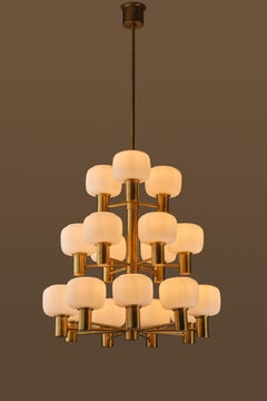 Set di 2 lampadari svedesi in ottone di Fagerhult, anni '60