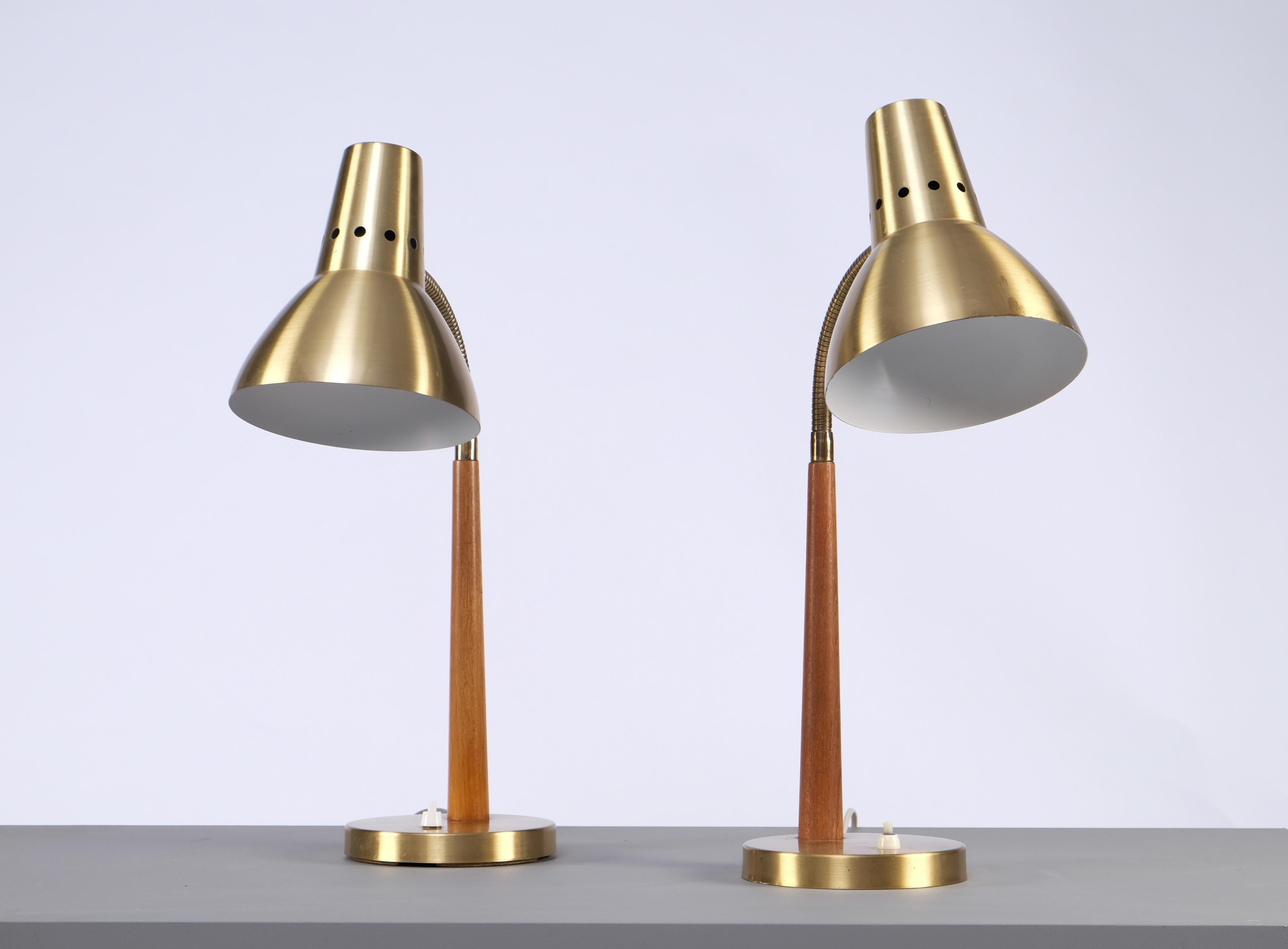 Set of 2 Swedish Table Lamps by Boréns, 1960s 4