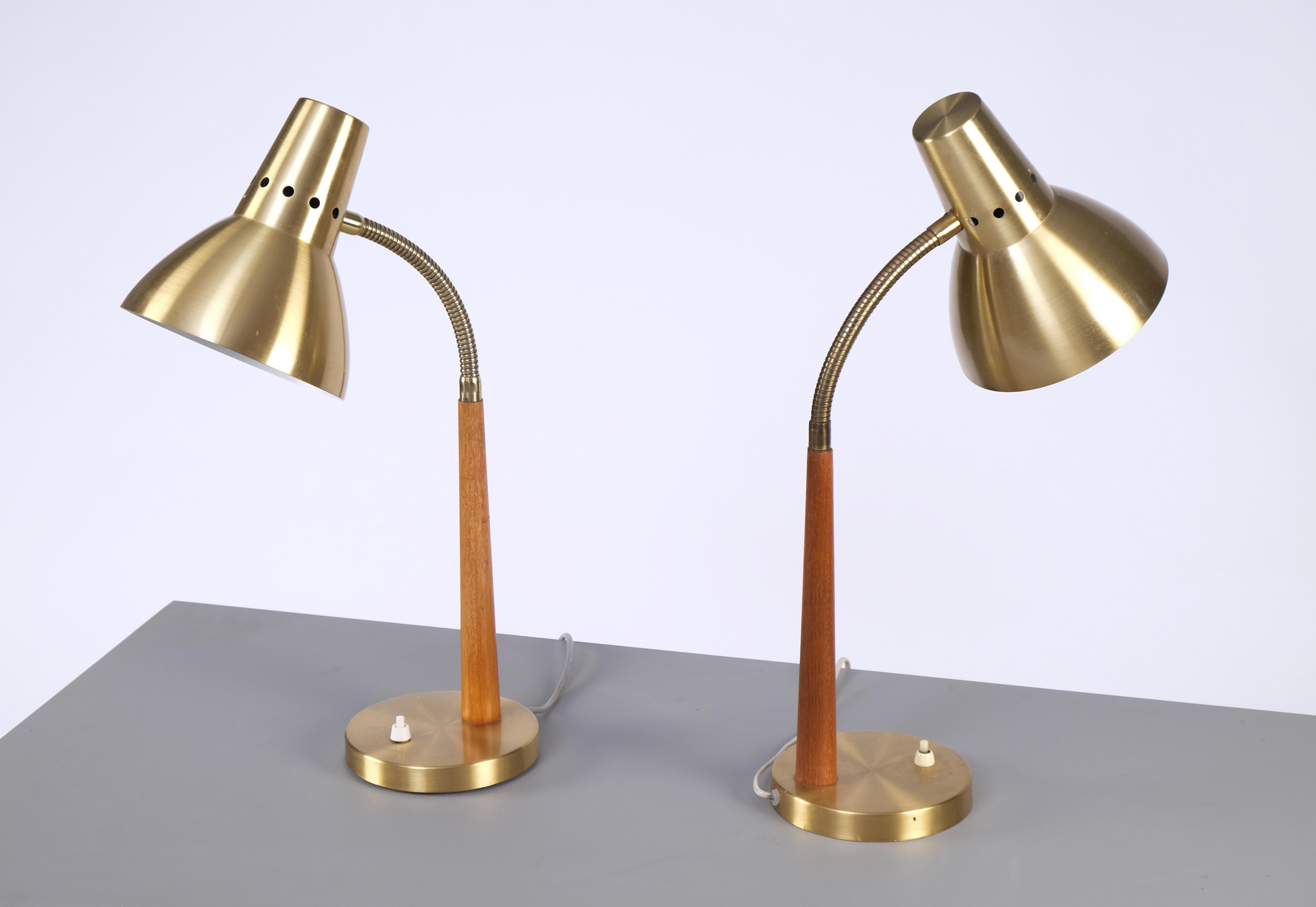 Scandinavian Modern Set of 2 Swedish Table Lamps by Boréns, 1960s