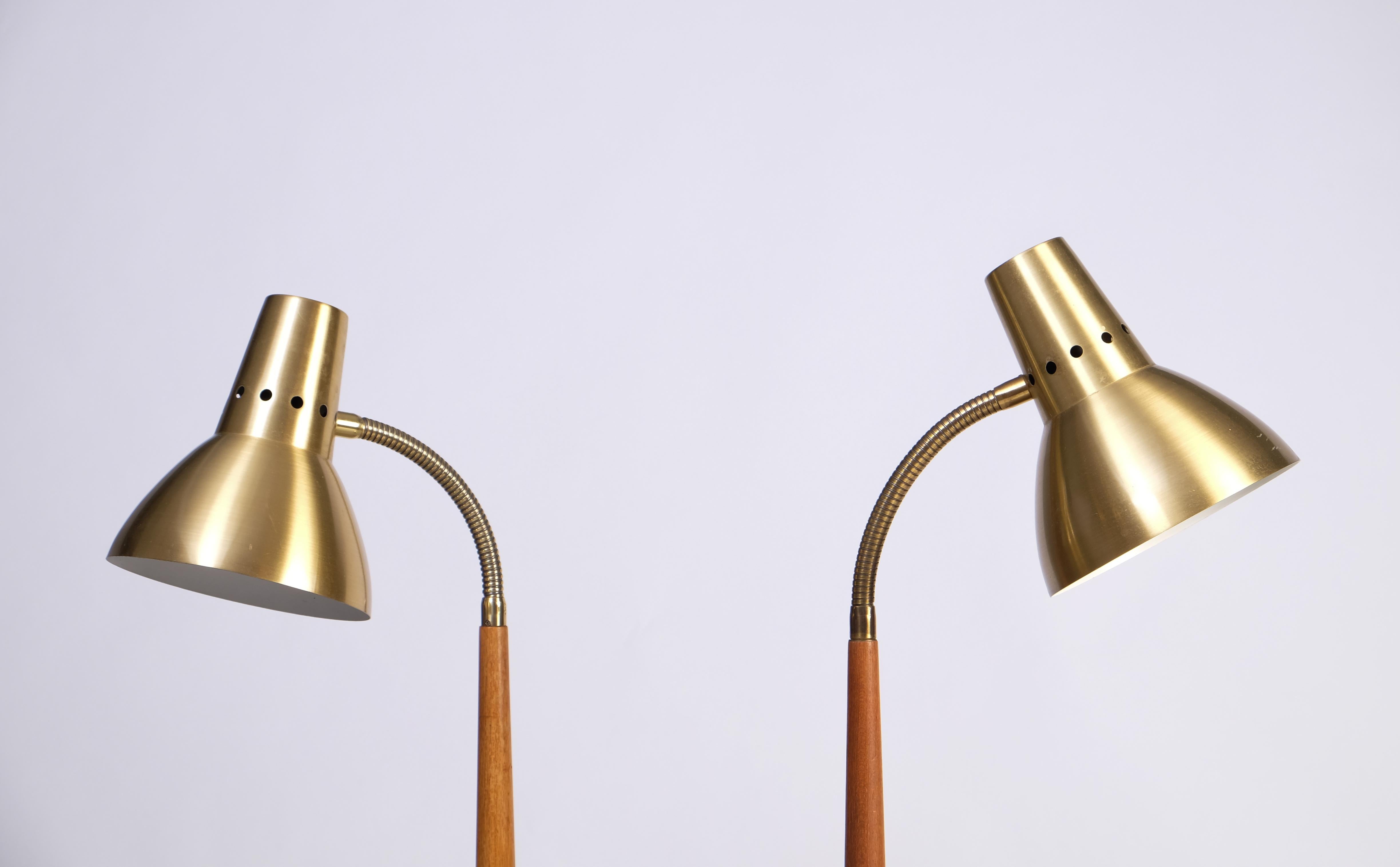 Set of 2 Swedish Table Lamps by Boréns, 1960s 3