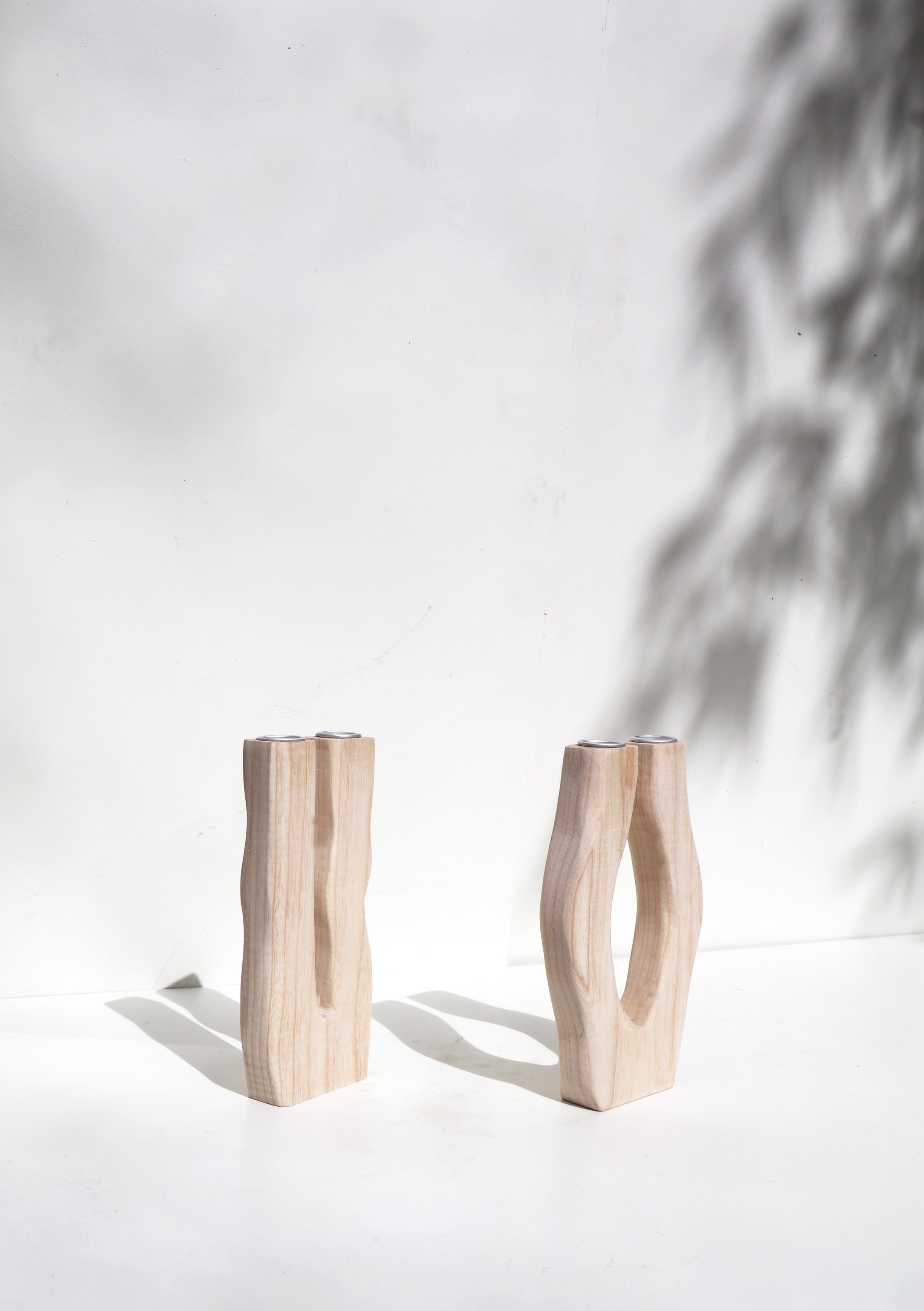 Post-Modern Set of 2 Swing & Arche Silhouette Candlesticks by Alice Lahana Studio