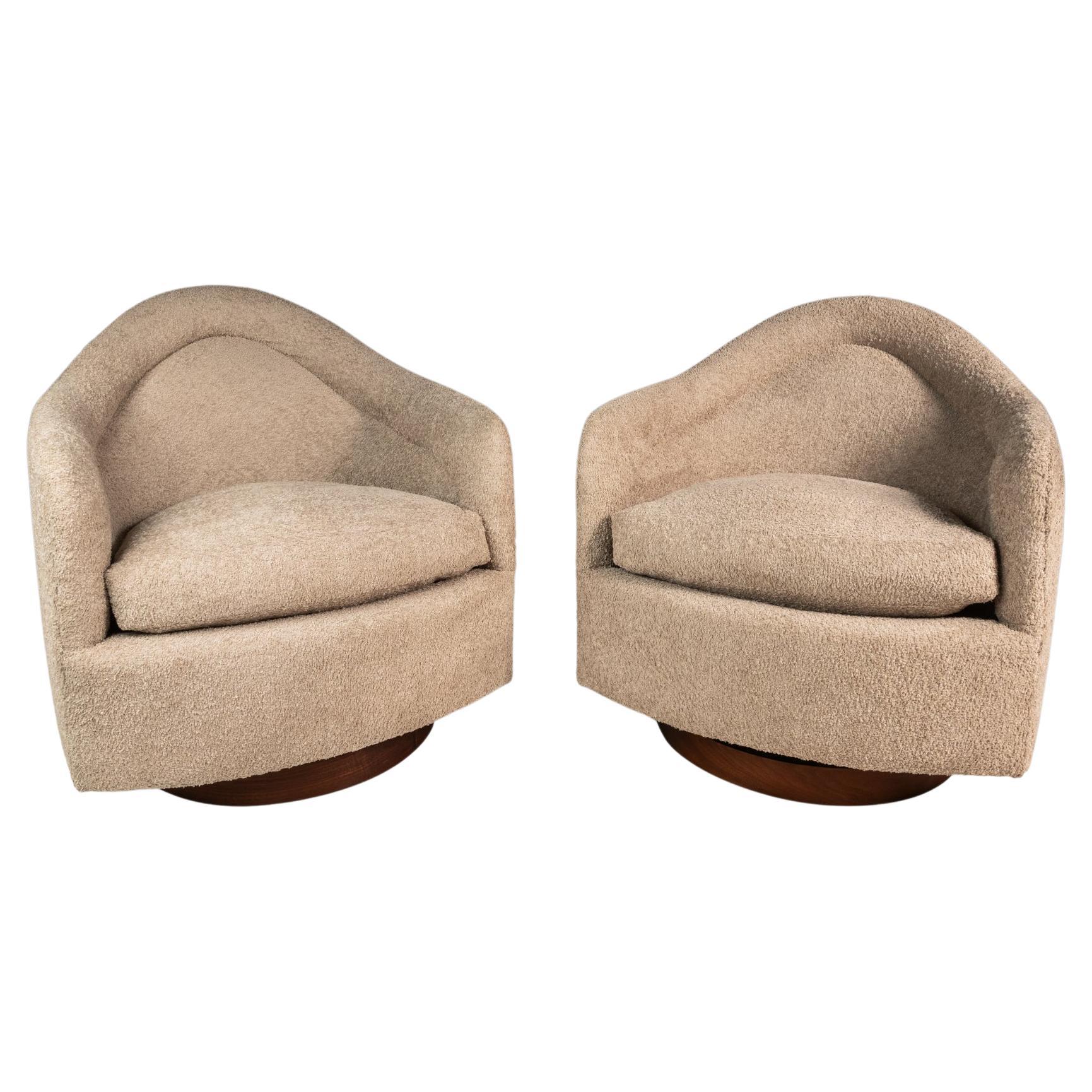 Ensemble de 2 pièces  Chaises de bain pivotantes, Adrian Pearsall pour Craft Associates, USA, c.C. en vente
