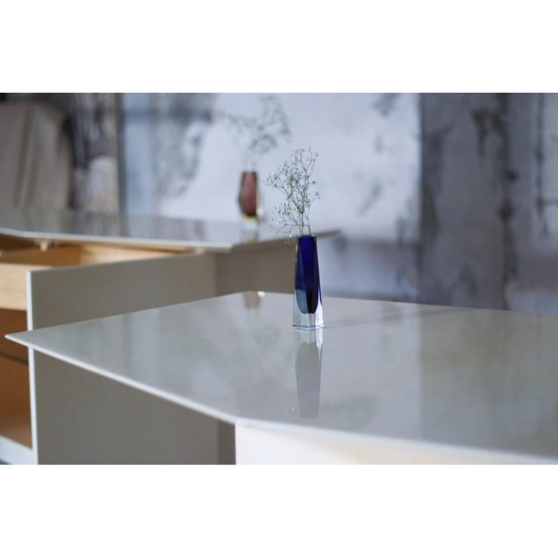 Set of 2 Table and Sideboard by Aldo Tura, Italy, 1960s For Sale 4