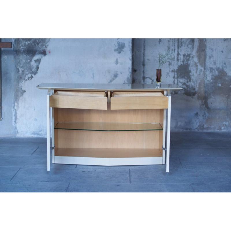 Set of 2 Table and Sideboard by Aldo Tura, Italy, 1960s For Sale 6