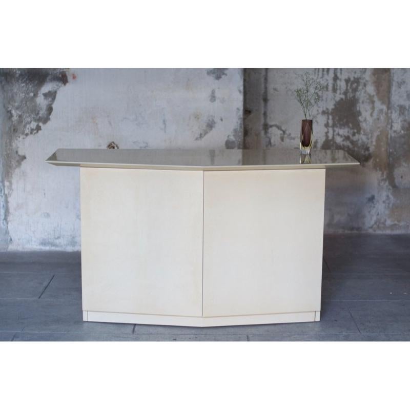 Set of 2 Table and Sideboard by Aldo Tura, Italy, 1960s For Sale 7