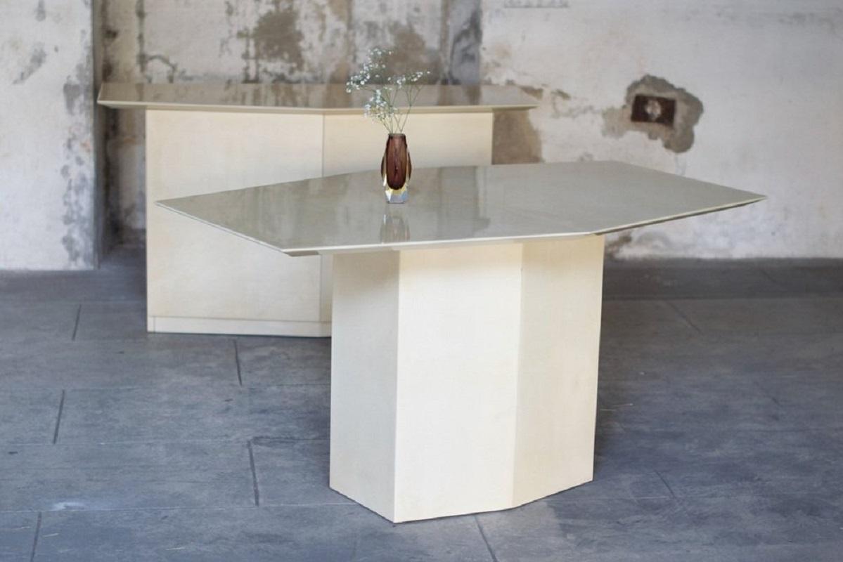 Set of 2 Table and Sideboard by Aldo Tura, Italy, 1960s For Sale 14