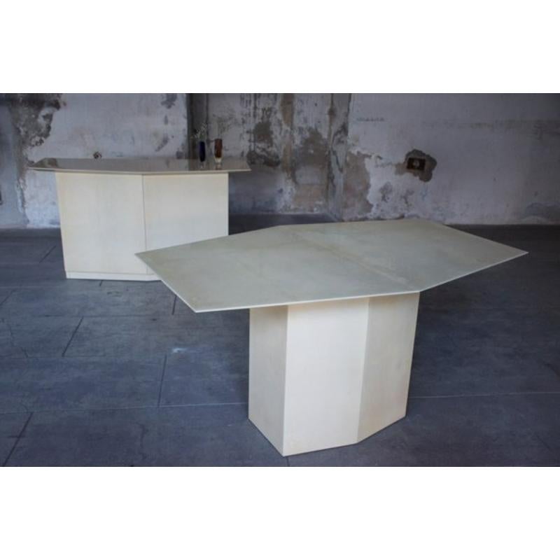 Italian Set of 2 Table and Sideboard by Aldo Tura, Italy, 1960s For Sale