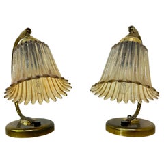 Ensemble de 2 lampes de table art déco, années 1950