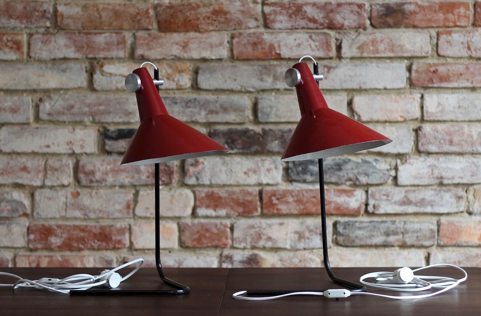 Mid-Century Modern Set of 2 Table Lamps by Kovona, Midcentury Design, Czechoslovakia, 1960s