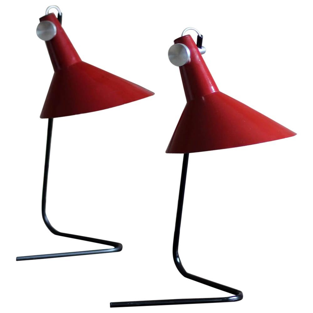 Set of 2 Table Lamps by Kovona, Midcentury Design, Czechoslovakia, 1960s For Sale