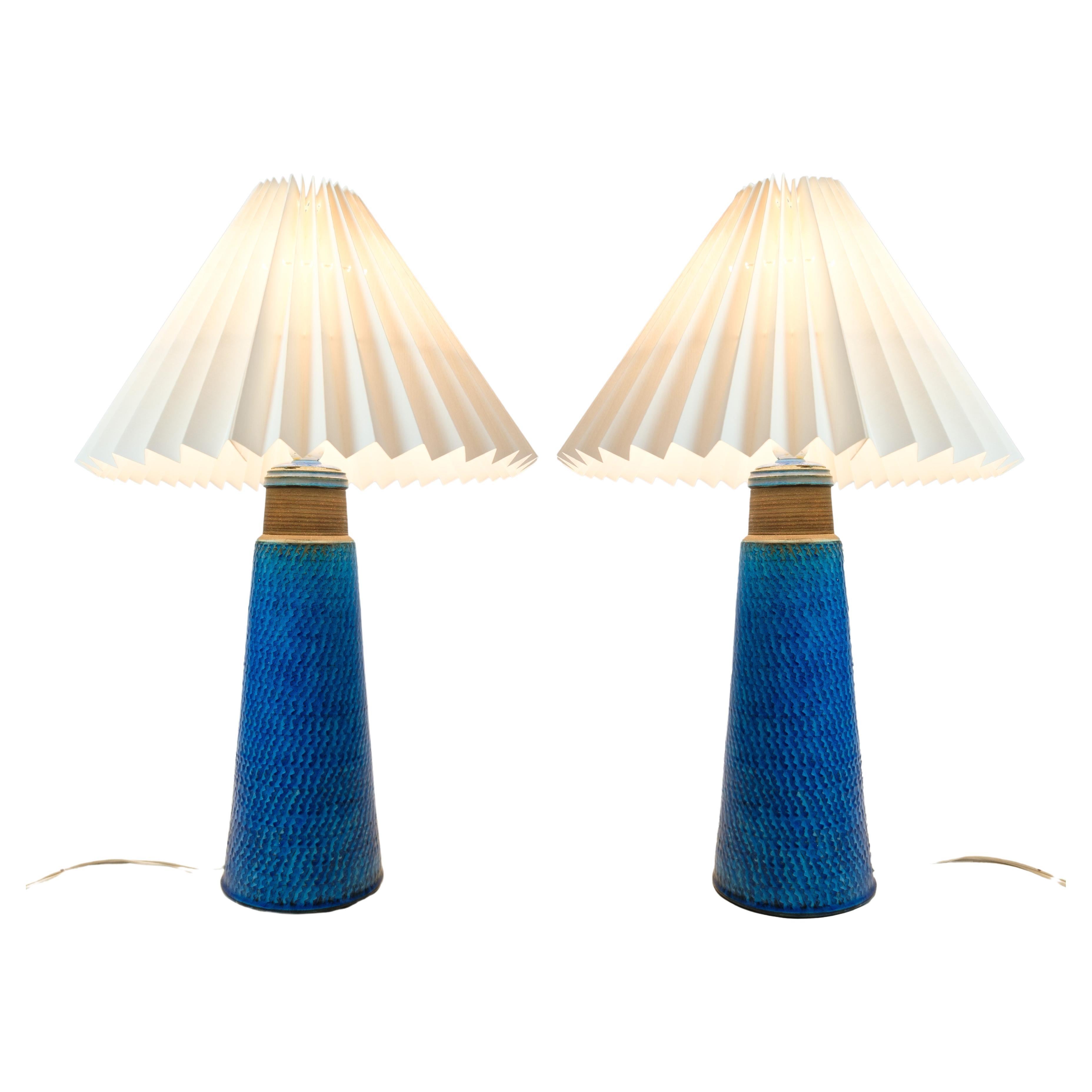 Lot de 2 lampes de table Niels Kähler Made by Herman A. Kähler en vente