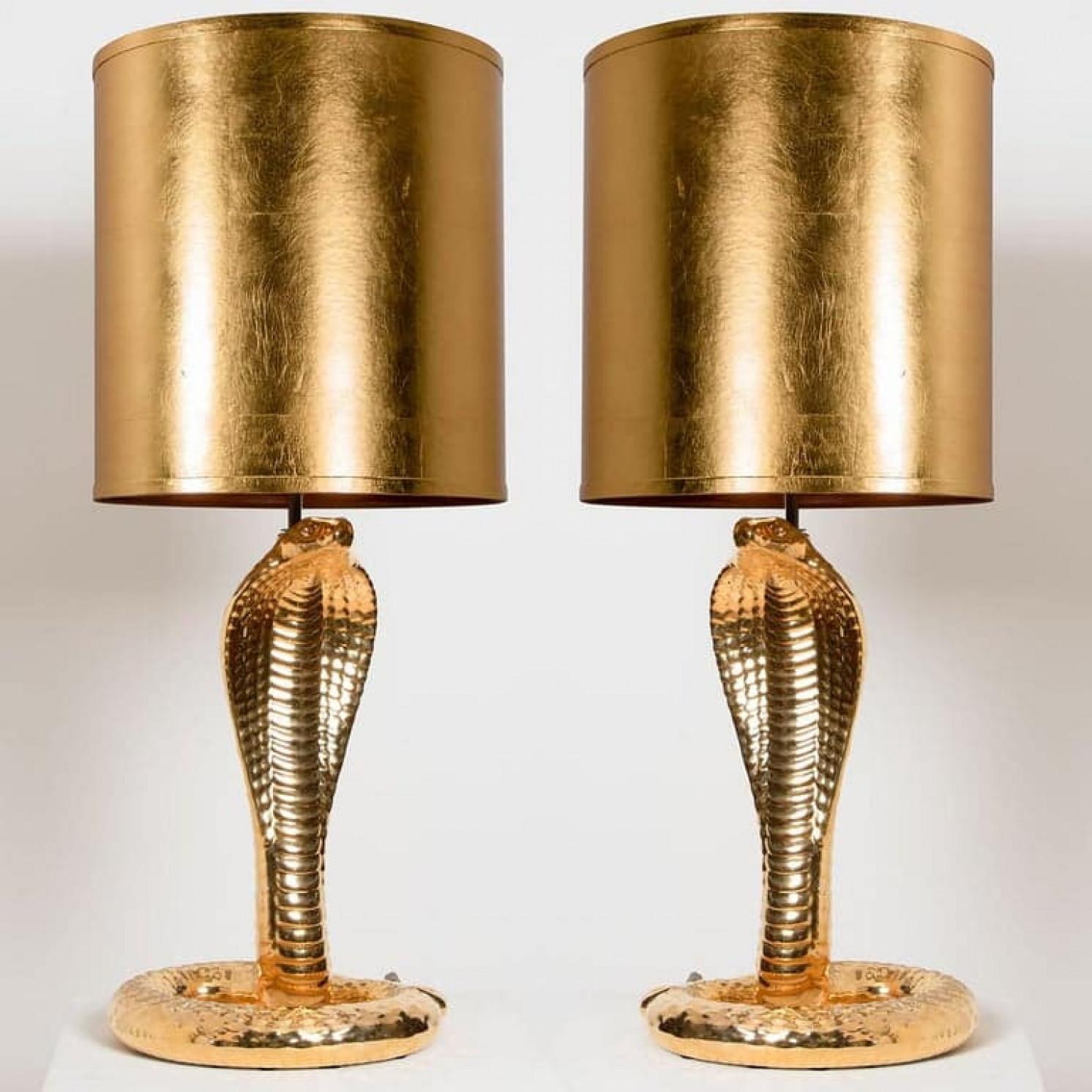 Set aus 2 Tischlampen „Corbra“ aus Keramik von Tommaso Barbi, 1960er Jahre im Angebot 4
