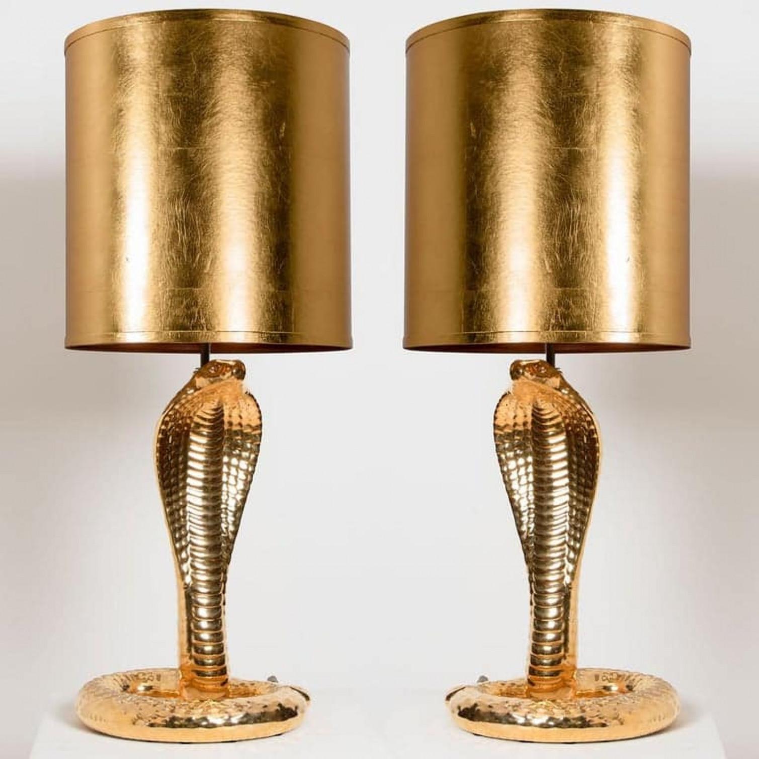 Set aus 2 Tischlampen „Corbra“ aus Keramik von Tommaso Barbi, 1960er Jahre im Angebot 5