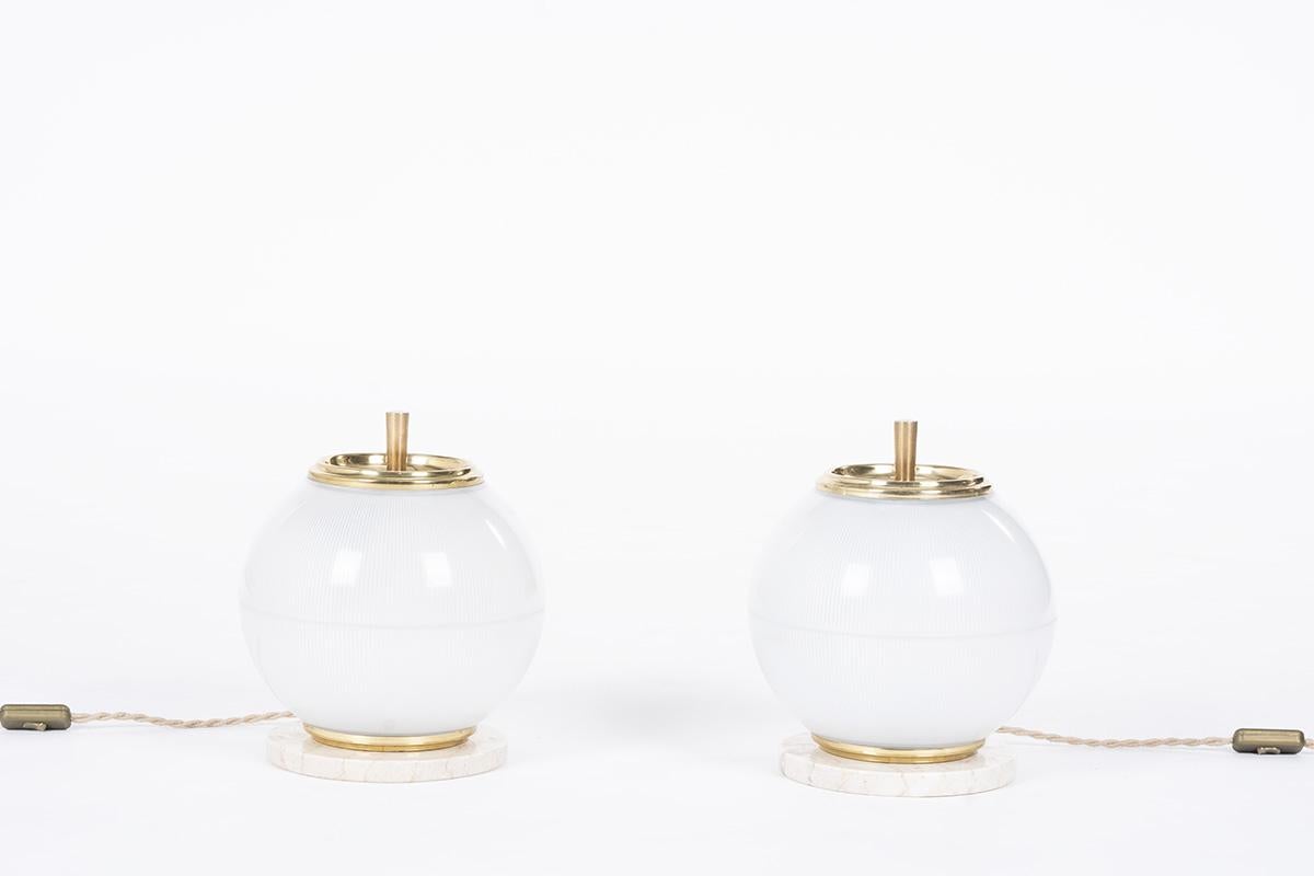 Set of 2 Table Lamps Italian Design, 1960 In Good Condition For Sale In JASSANS-RIOTTIER, FR