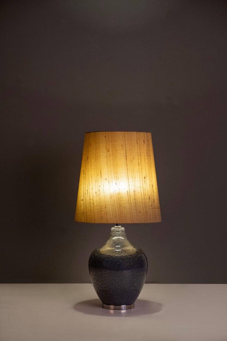 Set of 2 Table Lamps, Mateus Table Lamp, Brown Lampshade, Handmade in