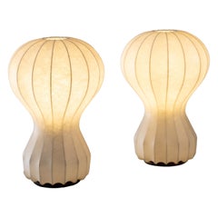 Set of 2 table lamps mod. “Gatto”, Achille and Pier Giacomo Castiglioni for Flos