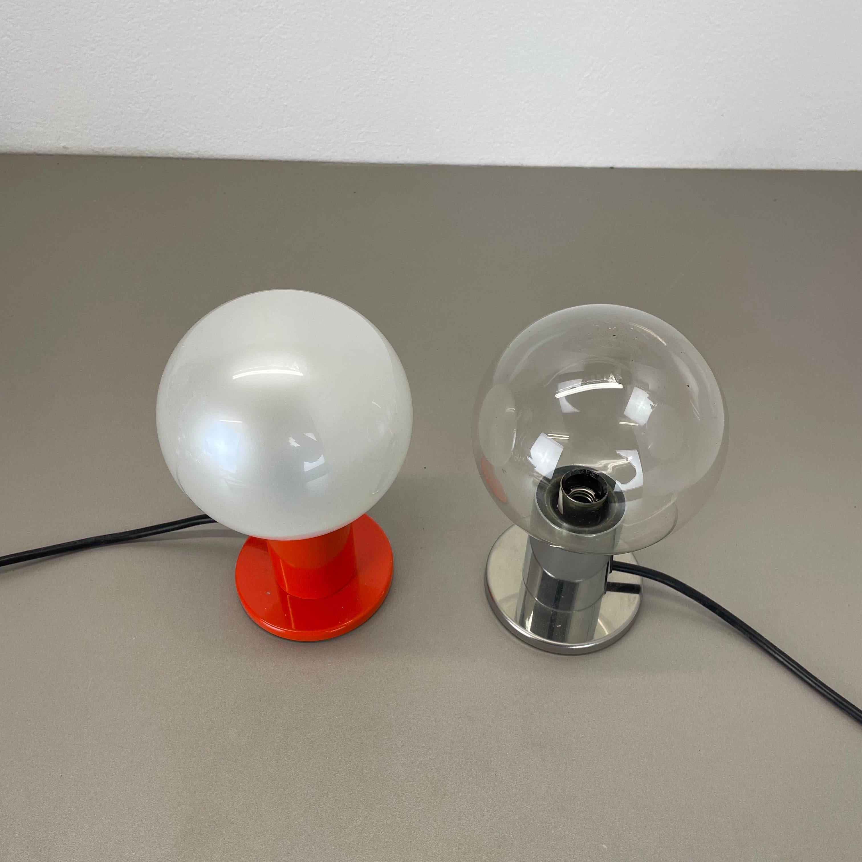set of 2 Table Light Glass Bulb Designed by Motoko Ishi for STAFF Lights, 1970s For Sale 3