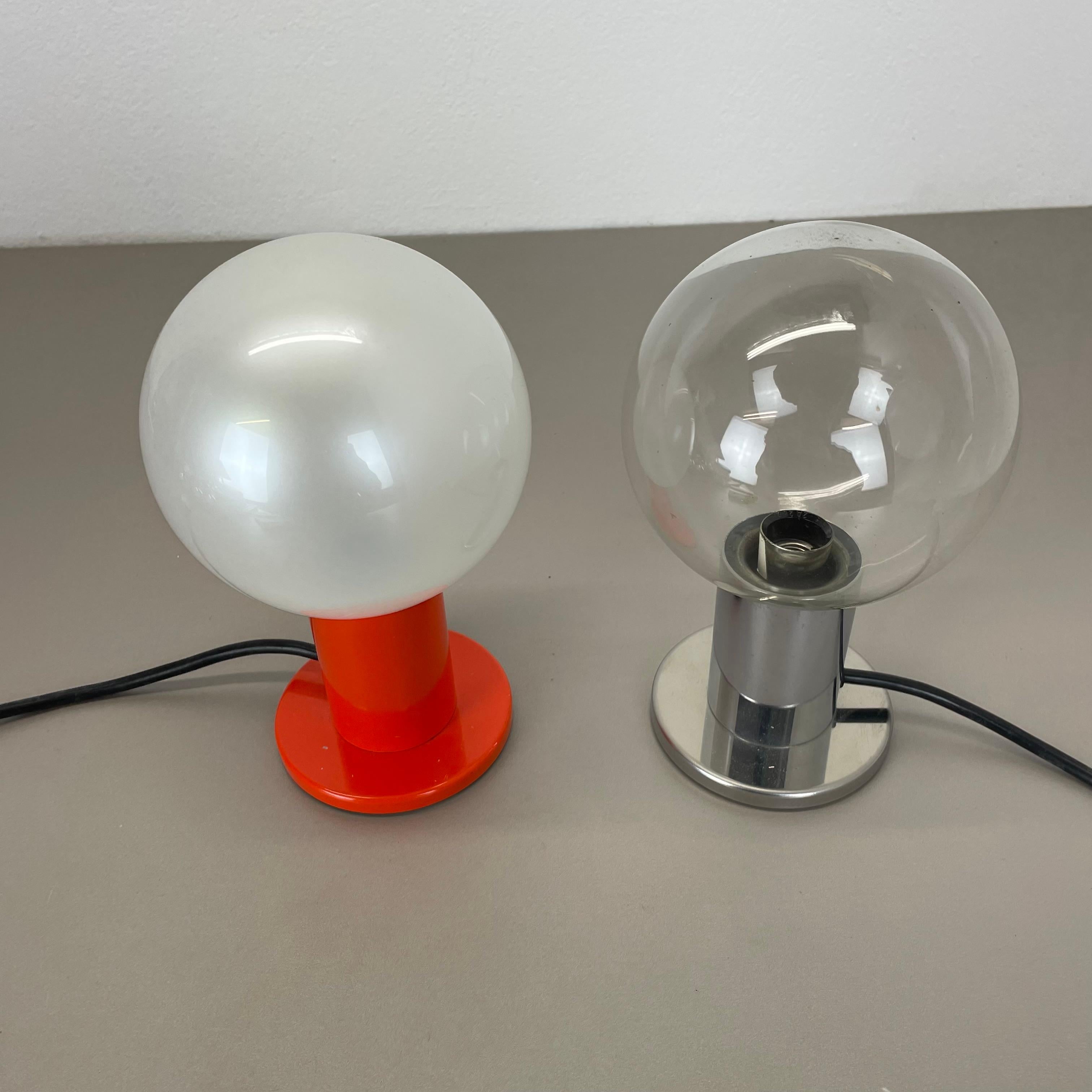 set of 2 Table Light Glass Bulb Designed by Motoko Ishi for STAFF Lights, 1970s For Sale 5