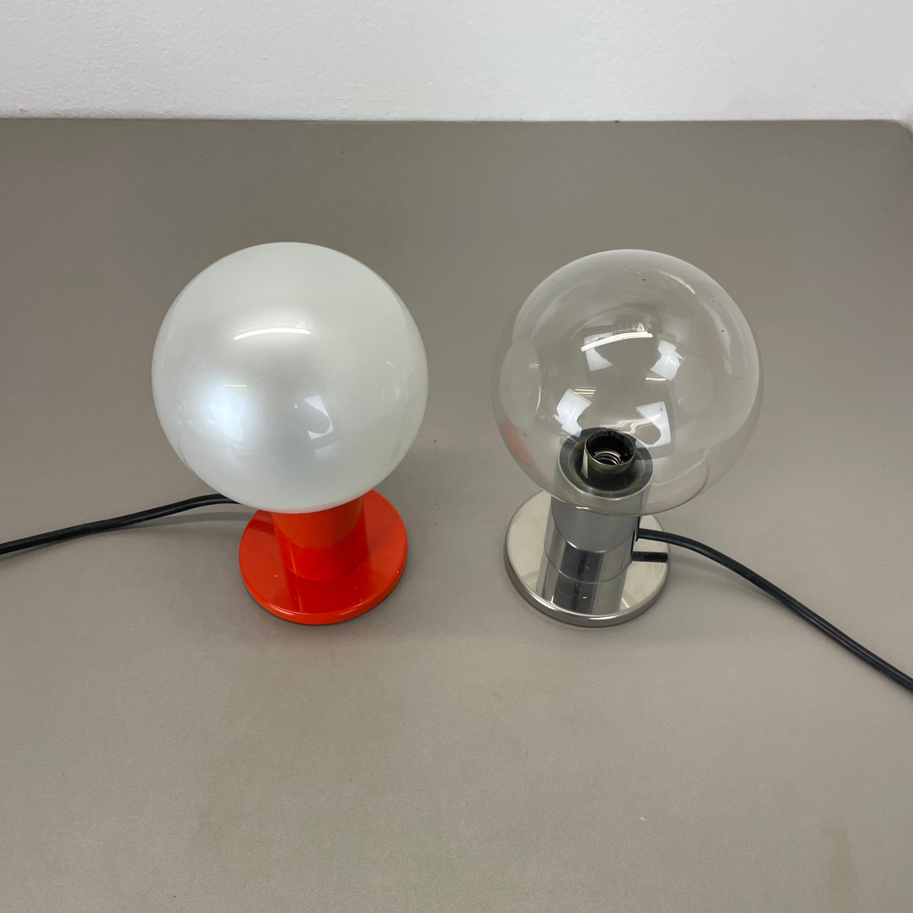 set of 2 Table Light Glass Bulb Designed by Motoko Ishi for STAFF Lights, 1970s For Sale 6