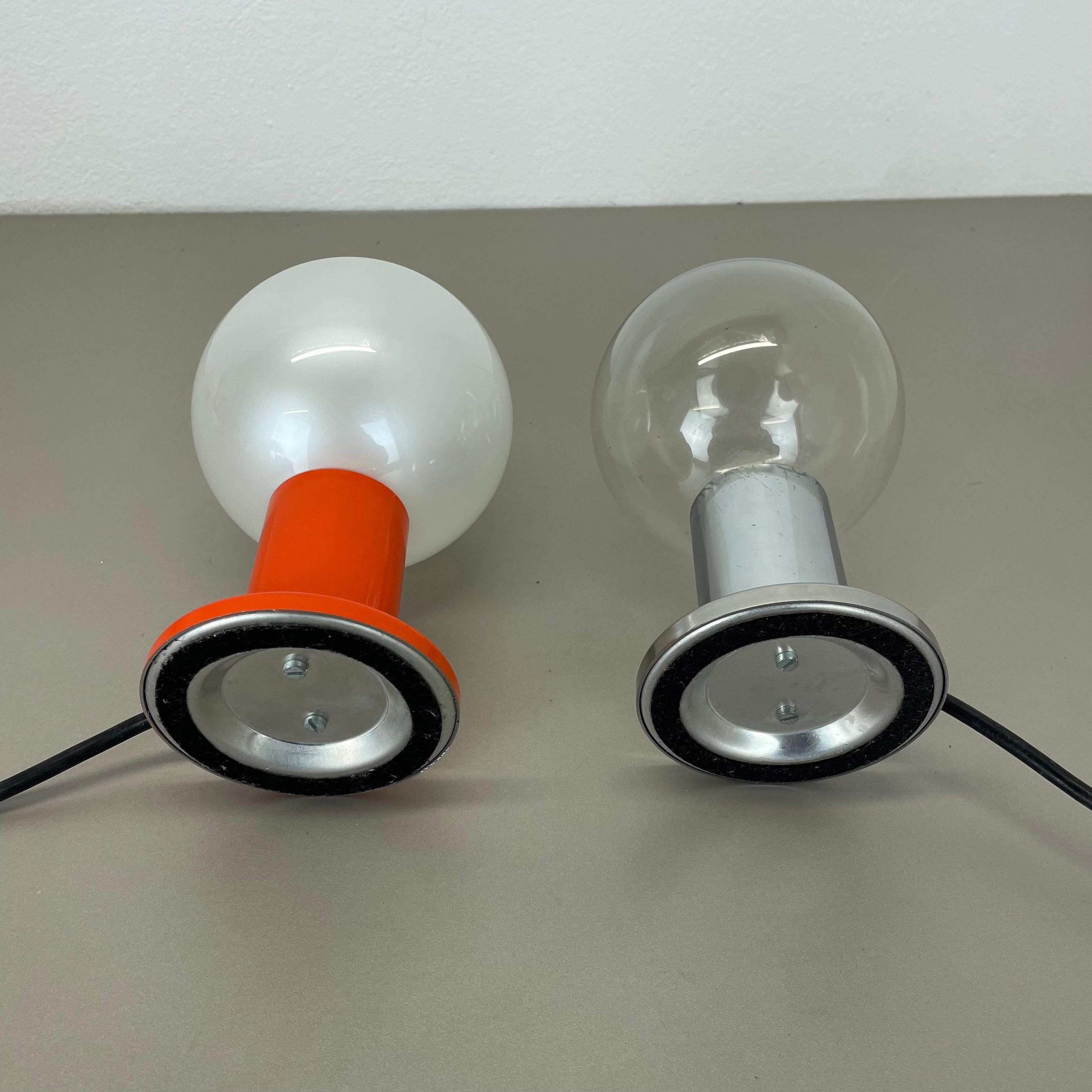 set of 2 Table Light Glass Bulb Designed by Motoko Ishi for STAFF Lights, 1970s For Sale 7
