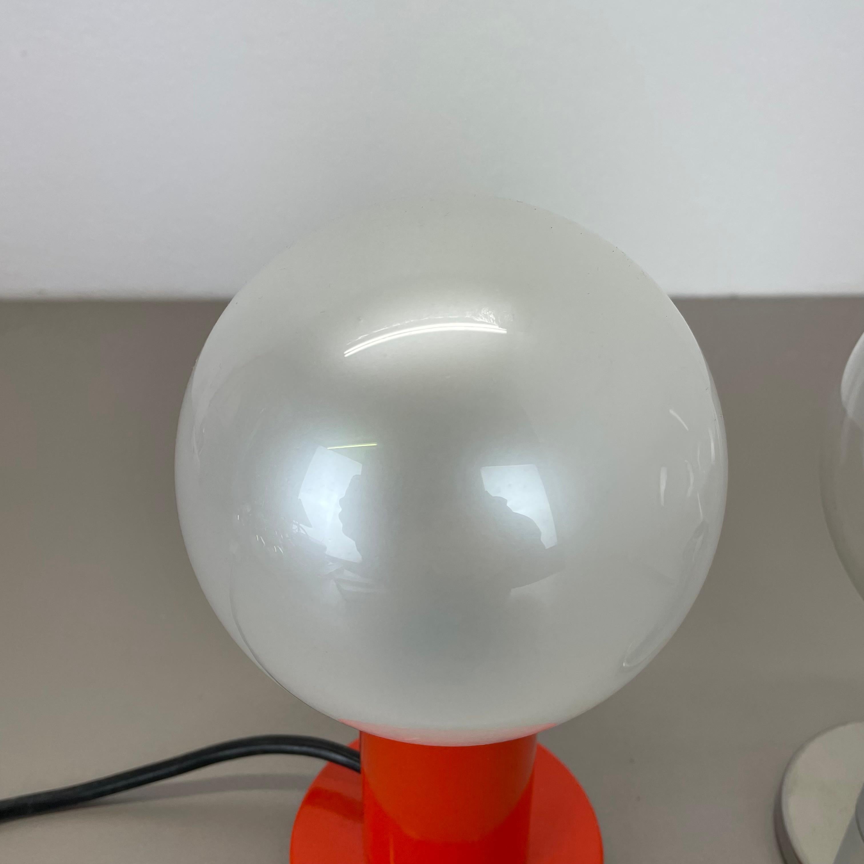 Mid-Century Modern set of 2 Table Light Glass Bulb Designed by Motoko Ishi for STAFF Lights, 1970s For Sale