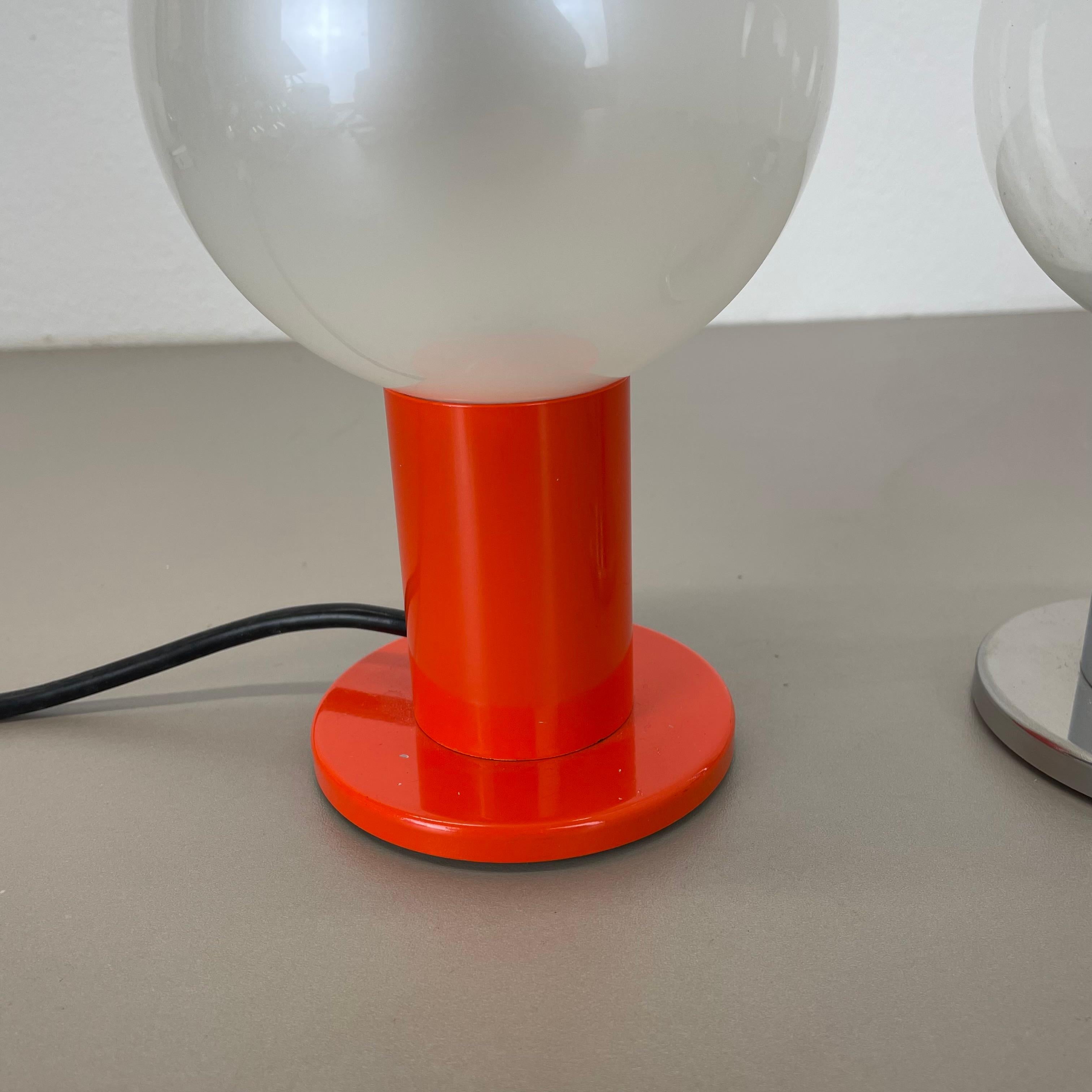 German set of 2 Table Light Glass Bulb Designed by Motoko Ishi for STAFF Lights, 1970s For Sale