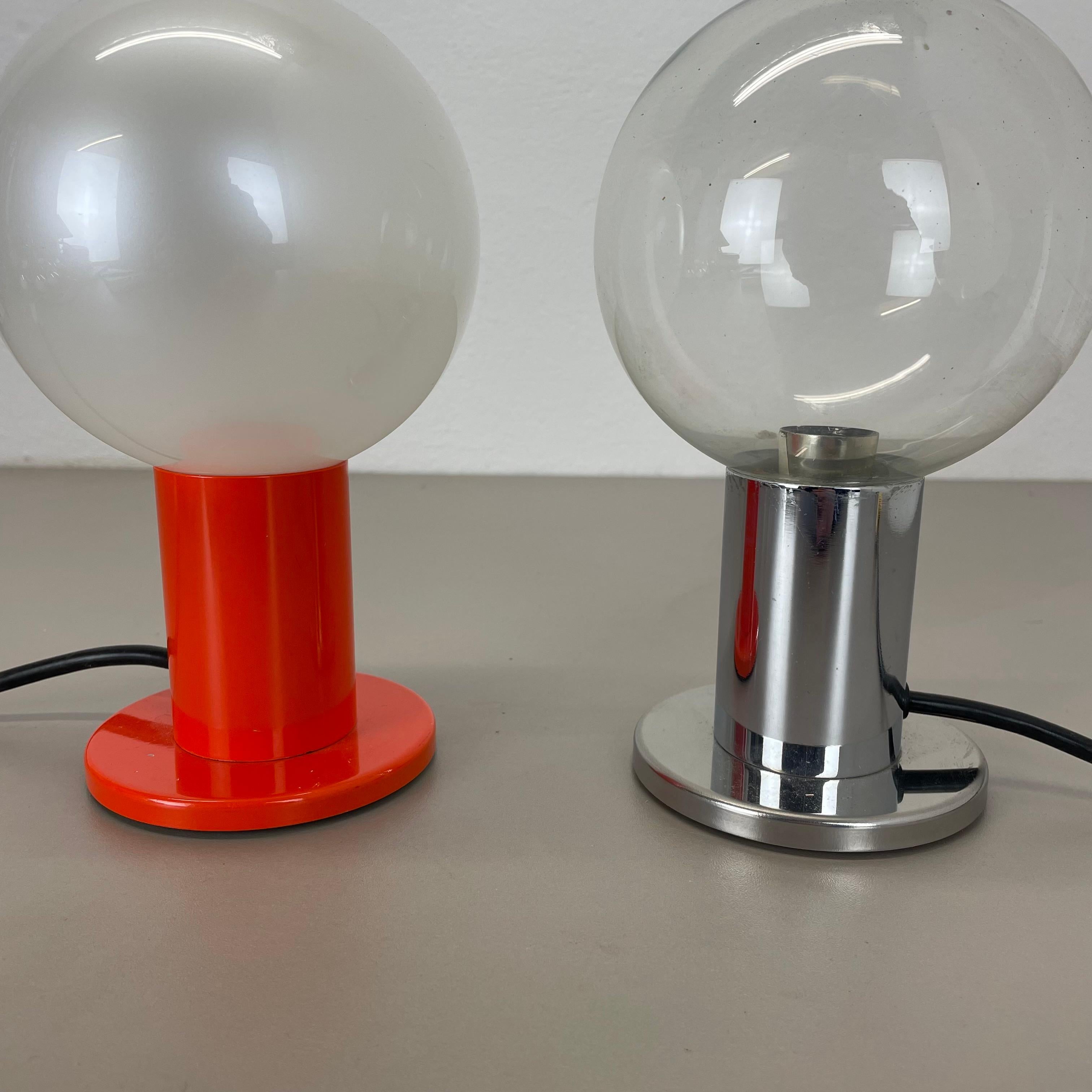 set of 2 Table Light Glass Bulb Designed by Motoko Ishi for STAFF Lights, 1970s For Sale 2