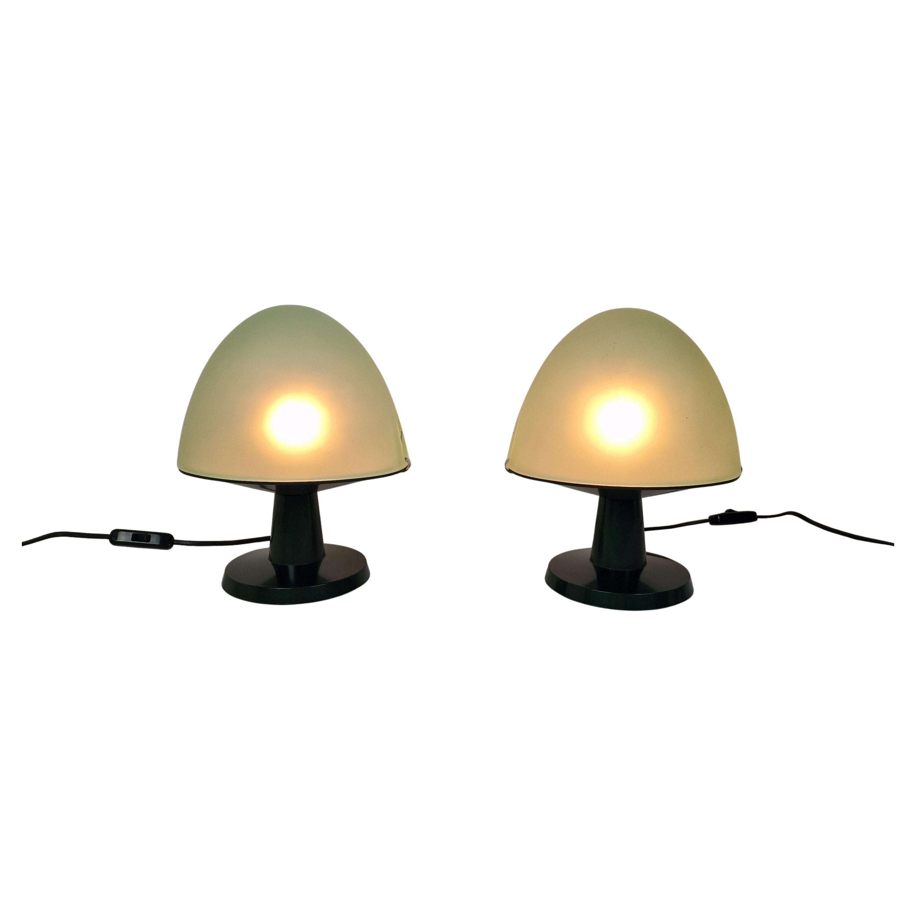 Set of 2 Table or Bedside Lamps – Model Dolly by Valenti, Cusago (Milan), 1980s For Sale