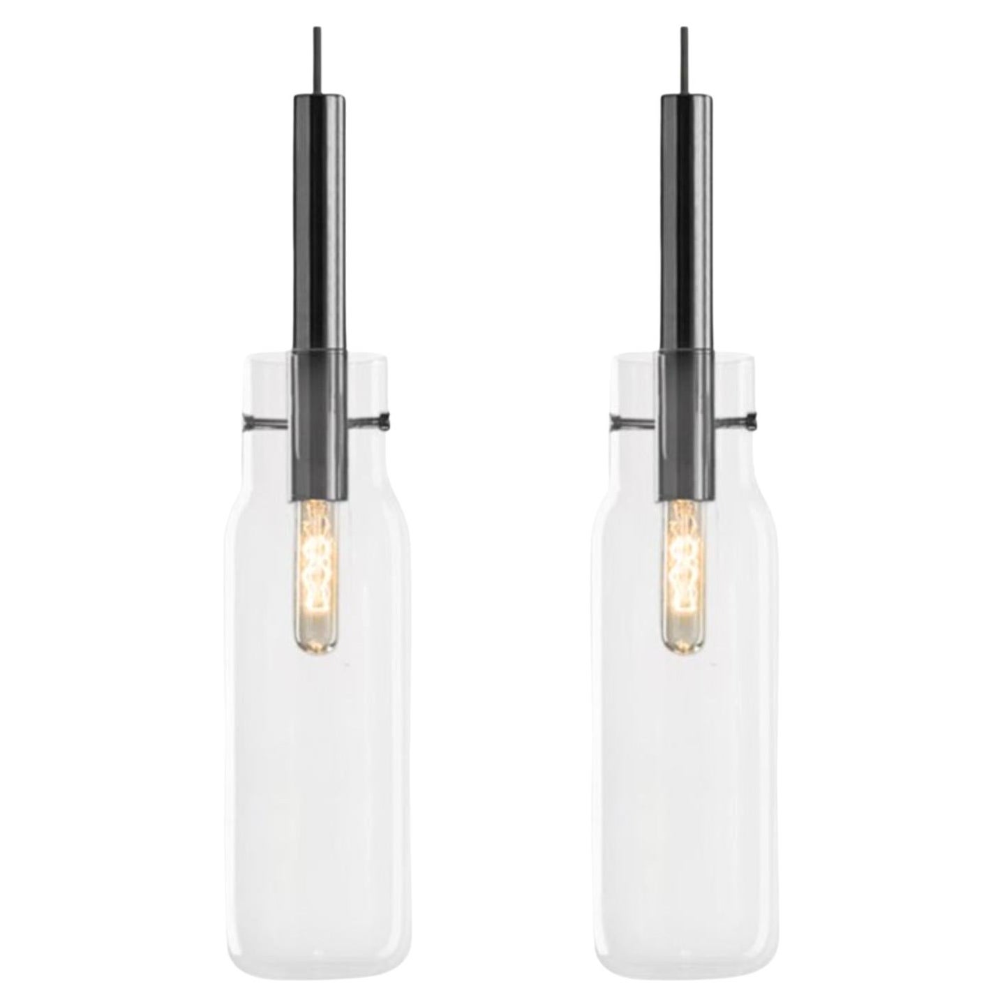 Set of 2 Tall Bandaska Pendant Light by Dechem Studio