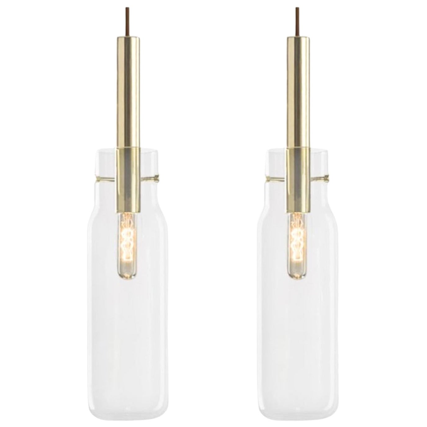 Set of 2 Tall Bandaska Pendant Light by Dechem Studio