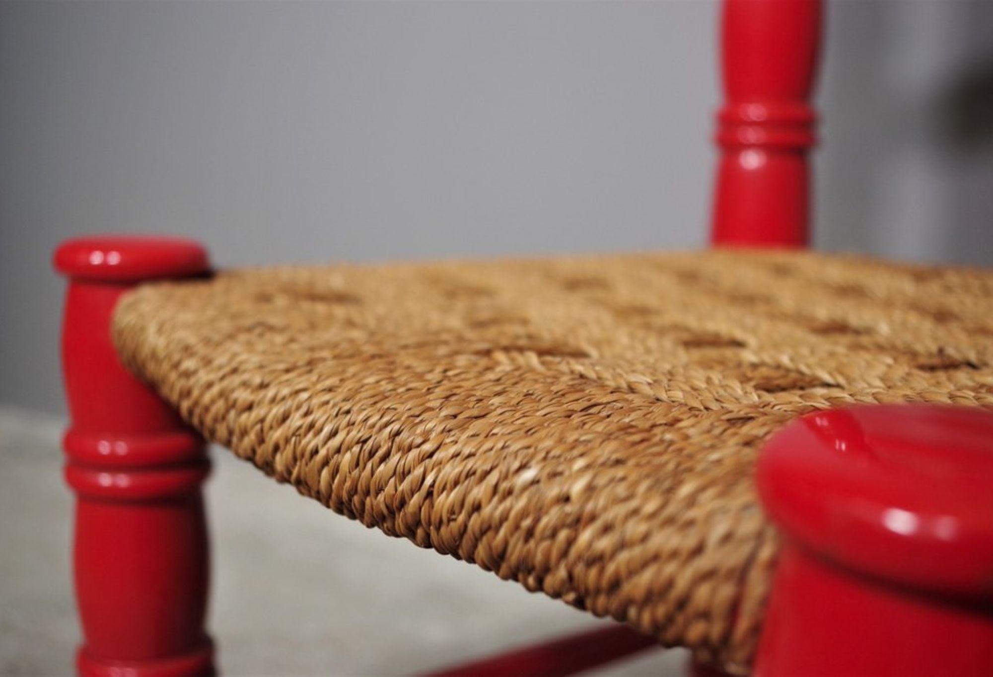 Ensemble de 2 grandes chaises espagnoles à dossier en échelle, années 1940 Bon état - En vente à Manzano, IT