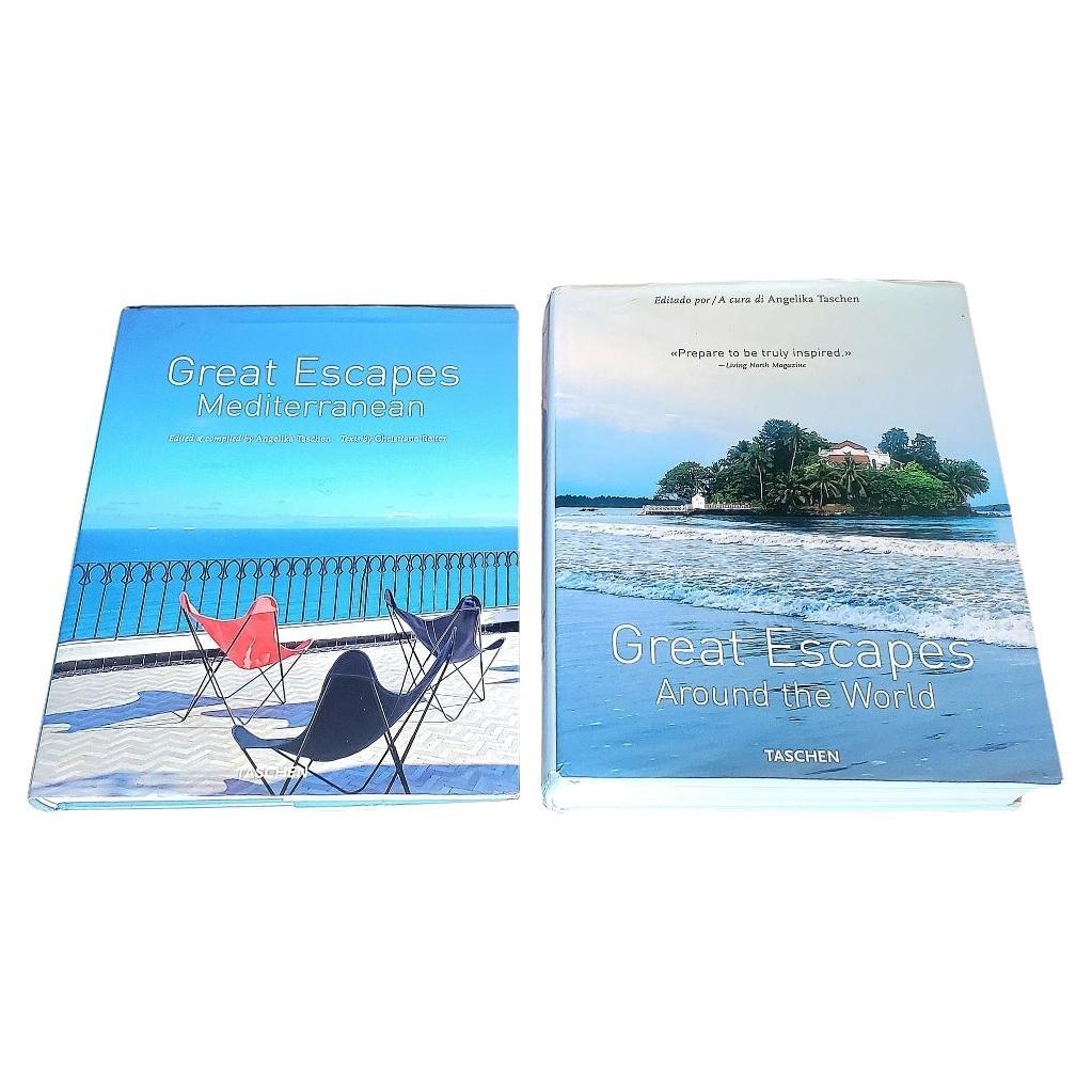 Set of 2 Taschen Great Escape Books From the Estate of Christian Audigier For Sale