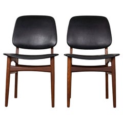 Set of 2 Teak Danish Modern Dining Chairs