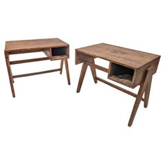 Set of 2 Teak Desks by Jeanneret
