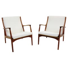 Satz von 2 Teakholz-Loungesesseln von Erik Andersen und Palle Pedersen, Dänemark 1960er Jahre