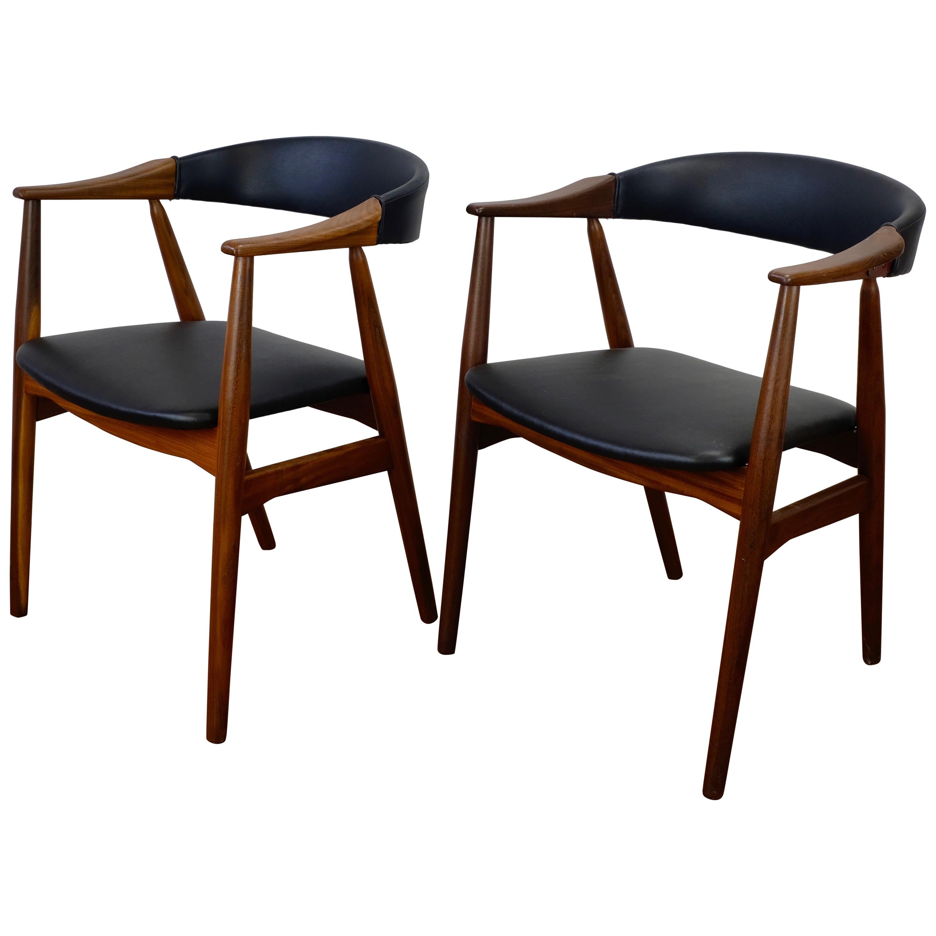 Set of 2 Teak Model 213 Armchairs by Farstrup For Sale