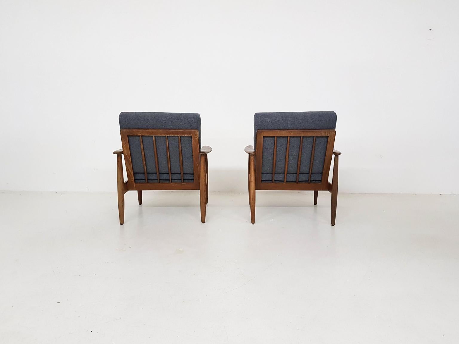 Set of 2 Teak Scandinavian Modern Lounge or Armchairs, Denmark, 1960s In Good Condition In Amsterdam, NL