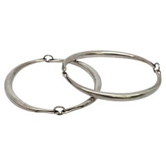 Set of 2 Ted Muehling Sterling Silver Simple Bracelets #25645