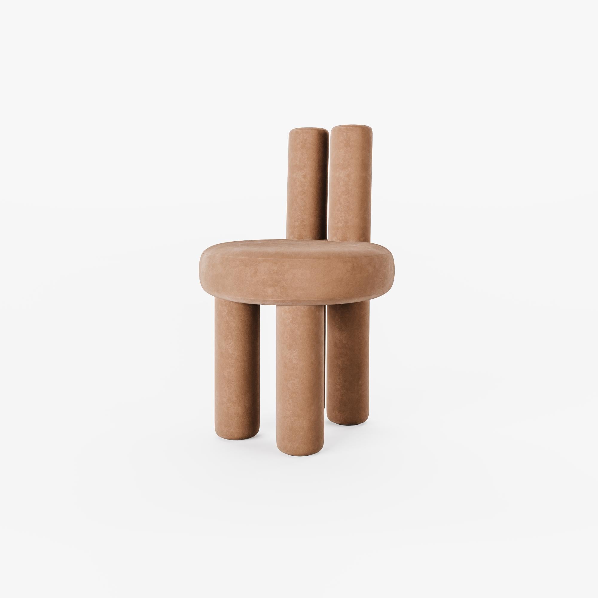 Satz von 2 Salvador-Stühlen aus Terrakota von Nelson Araujo
Abmessungen: T 47 x H 75 cm
MATERIALIEN: Holz, Samt und Schaumstoff.
Auch verfügbar: Misty Beige Farbe verfügbar,

Nelson de Araújo, hat einen Abschluss in Produktdesign. Seine