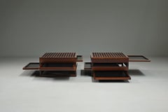 2er-Set „Tetra“-Tische von Bernard Vuarnesson für Bellato, Italien, 1980er Jahre.